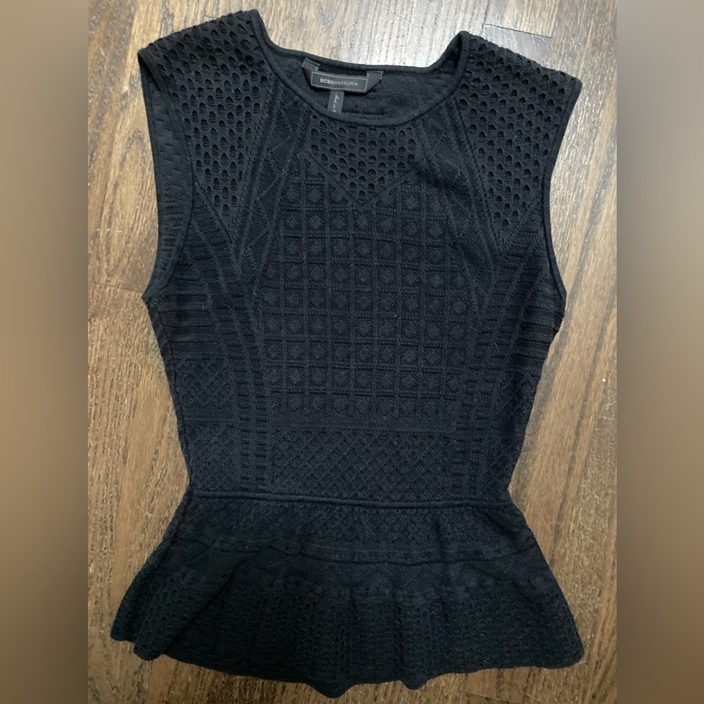BCBG Knit peplum top
